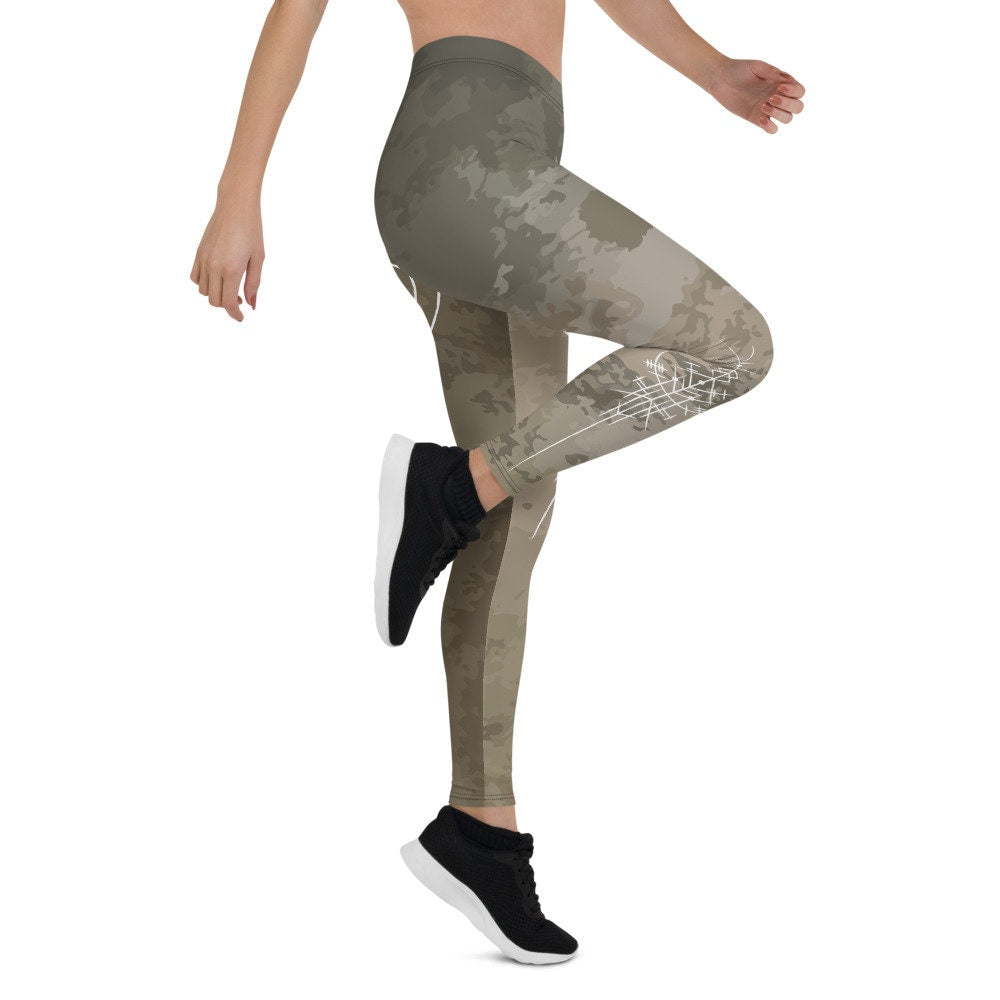 Viking Runes Leggings: Norse Bindrunes, Aegishjalmur Amulet