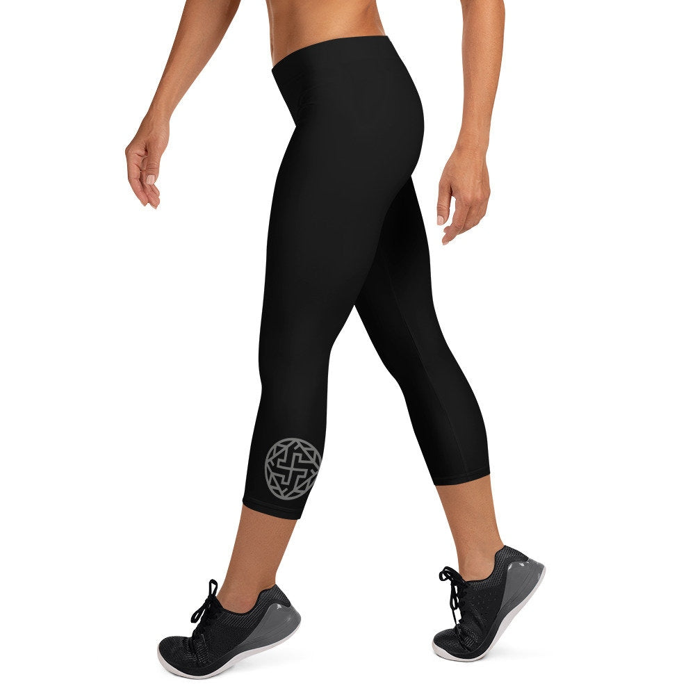 Valkyrie Capri Leggings: Norse Viking Shieldmaiden Pagan Wear