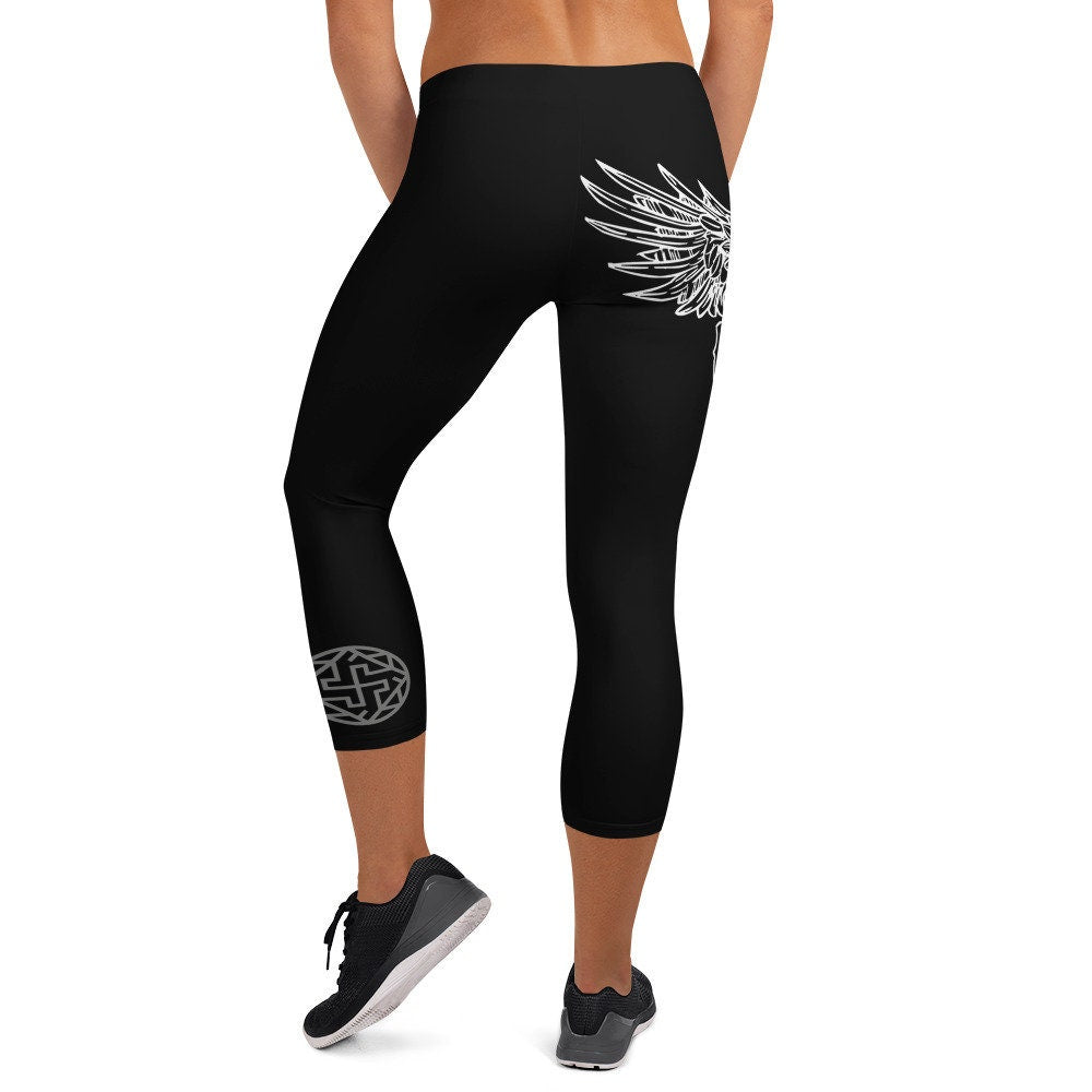 Valkyrie Capri Leggings: Norse Viking Shieldmaiden Pagan Wear