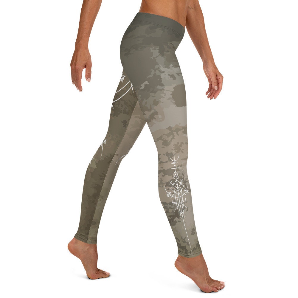 Viking Runes Leggings: Norse Bindrunes, Aegishjalmur Amulet