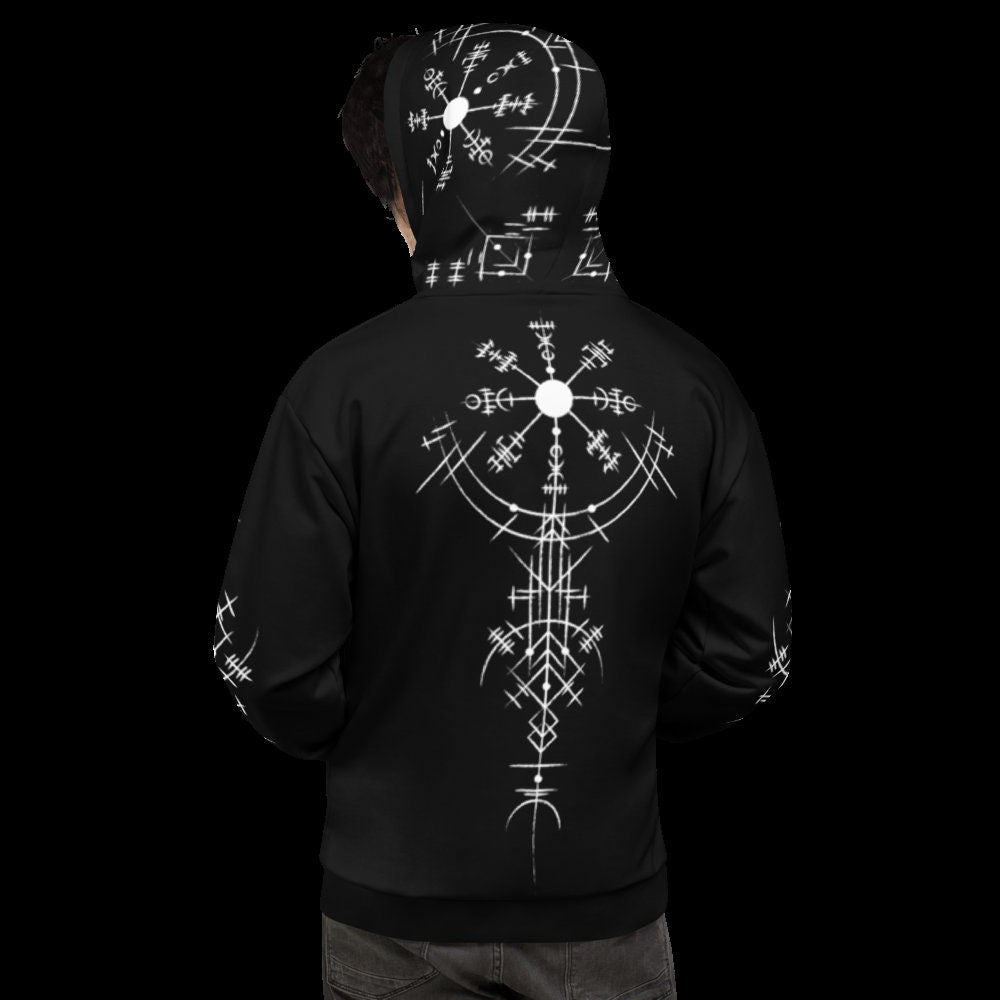 Sudadera vikinga: amuleto de runas nórdicas, ropa pagana