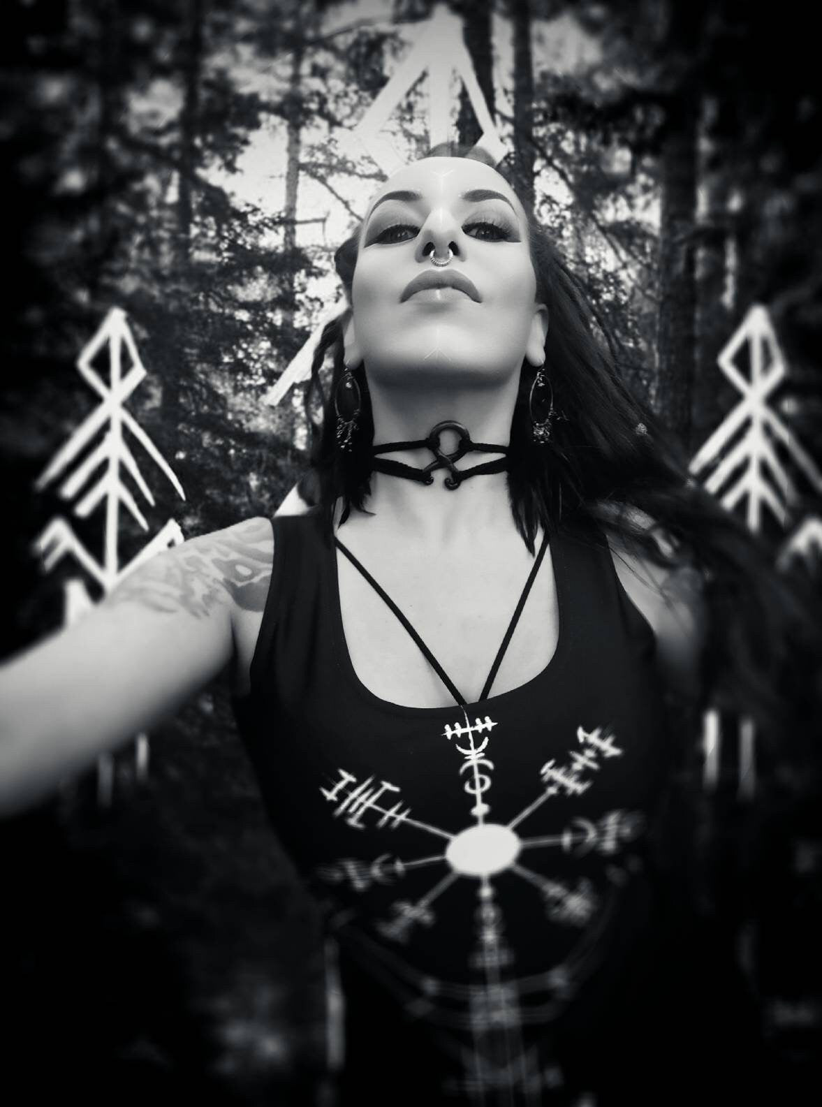 Viking Dreamcatcher Dress: Norse Pagan Runes, Fitted Style