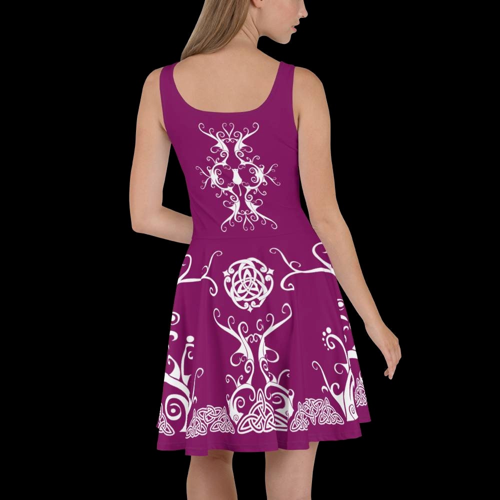 Pentagram Witch Dress: Celtic Pagan Goth Skater Dress