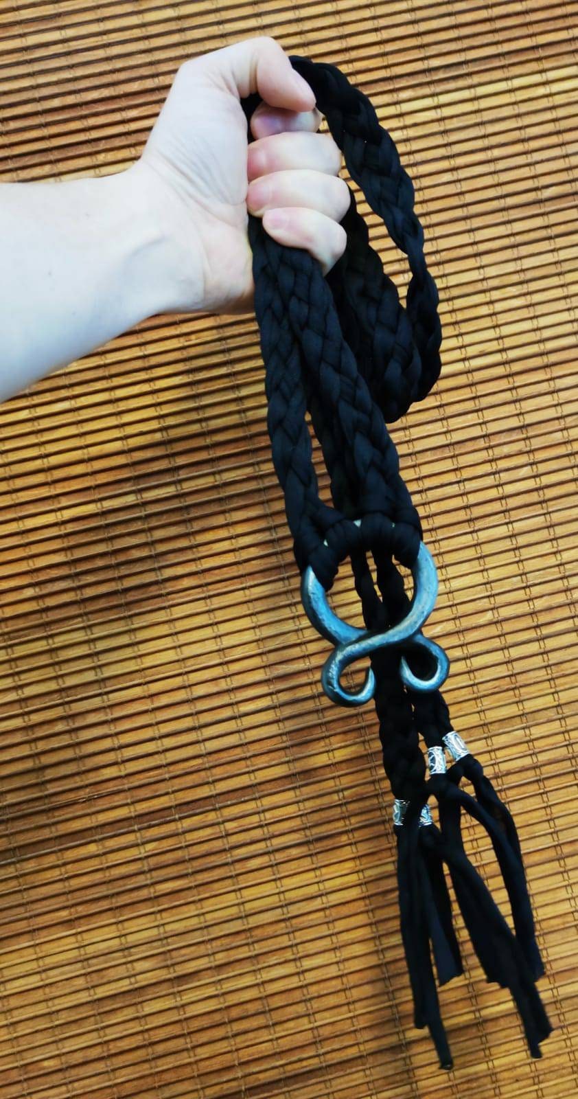 Handwoven Troll Cross Belt: Braided Norse Pagan Belt