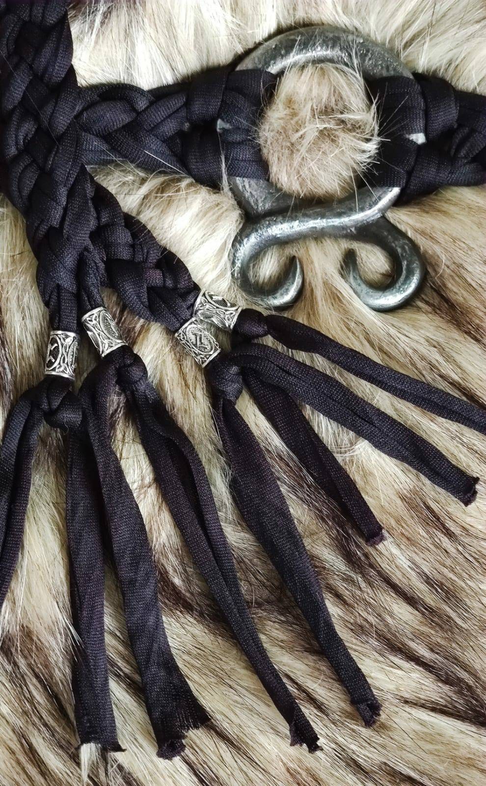 Handwoven Troll Cross Belt: Braided Norse Pagan Belt