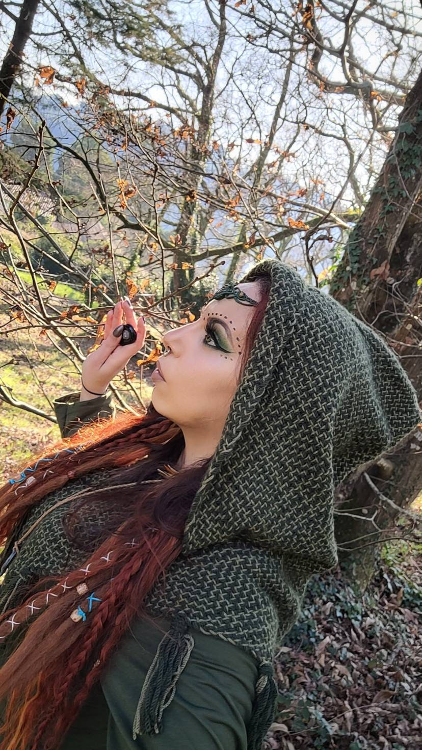 Viking Hood, Handwoven Skjoldehamn, Nordic inspired clothing