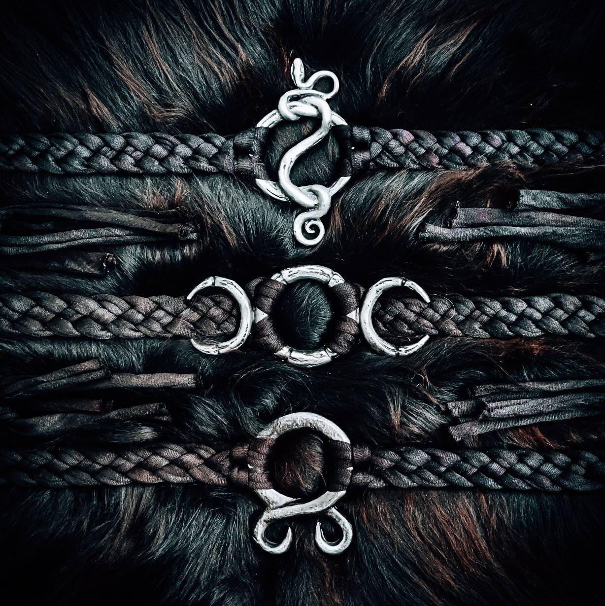 Handwoven Troll Cross Belt: Braided Norse Pagan Belt