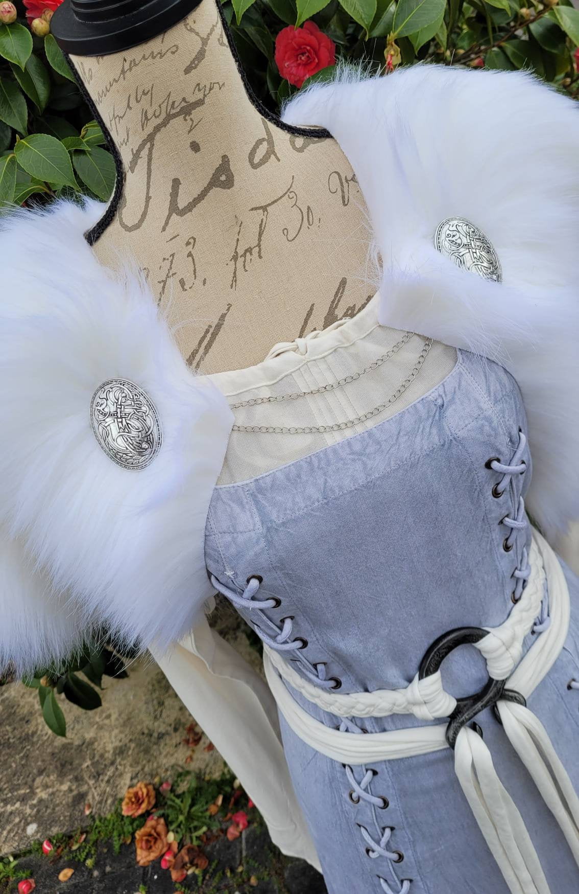 Viking Fur Wedding Cloak, Norse Mantle, Nordic Fur Shawl