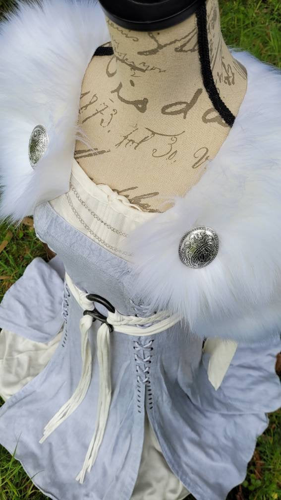 Viking Fur Wedding Cloak, Norse Mantle, Nordic Fur Shawl