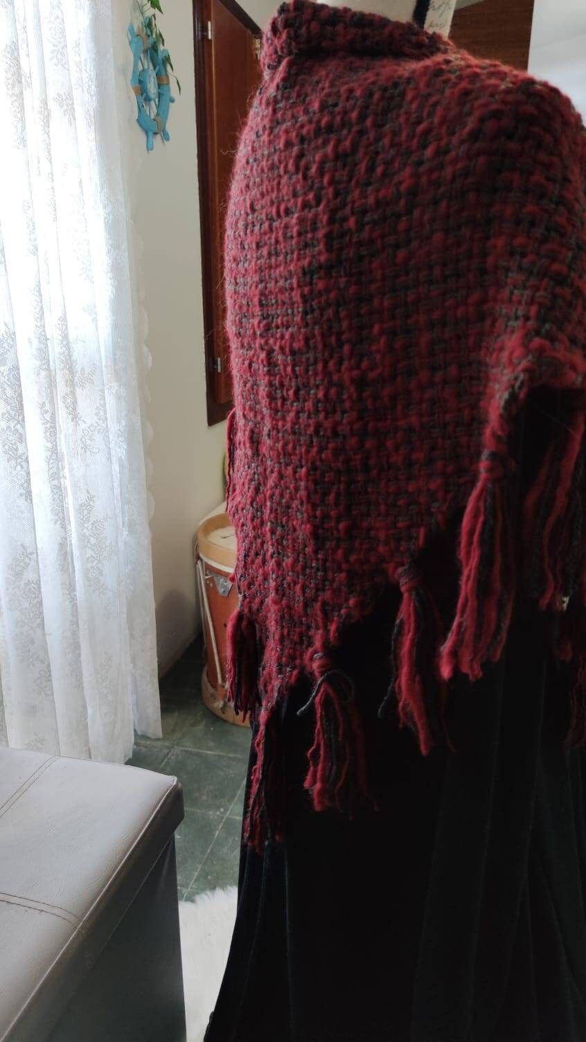 Handwoven Celtic Wedding Shawl: Viking Pagan Fire Witch Belt