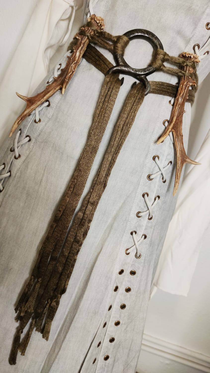 Handmade Norse Antler Belt: Norse Witch Belt
