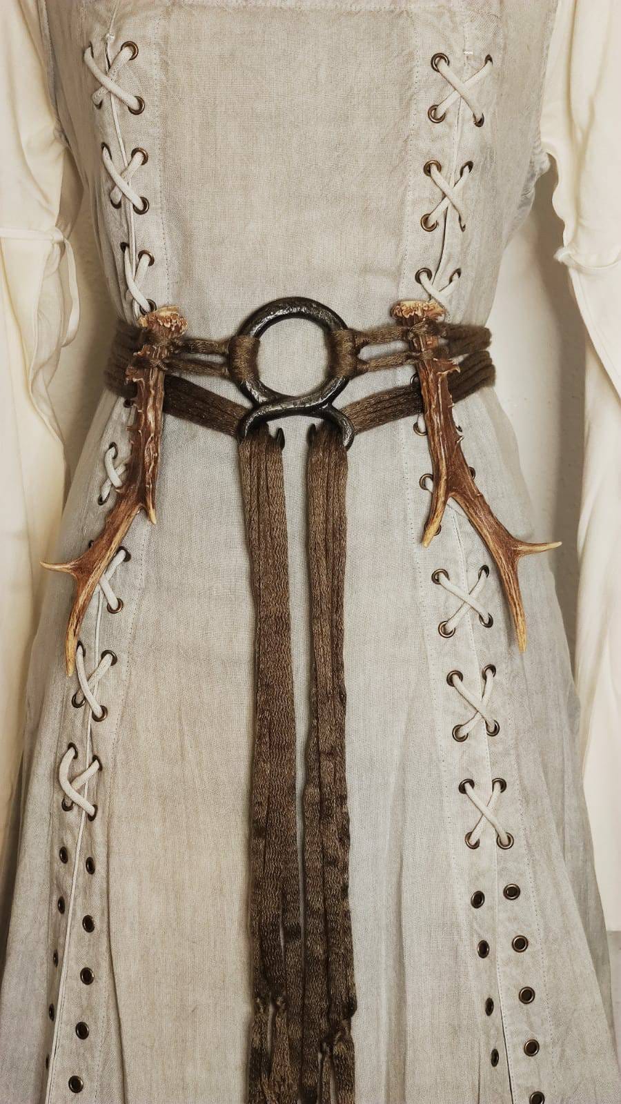 Handmade Norse Antler Belt: Norse Witch Belt