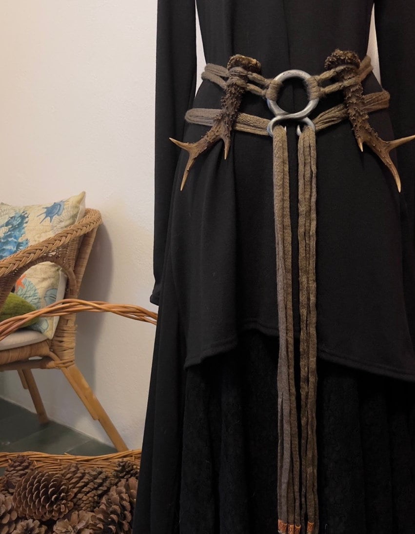 Handmade Norse Antler Belt: Norse Witch Belt
