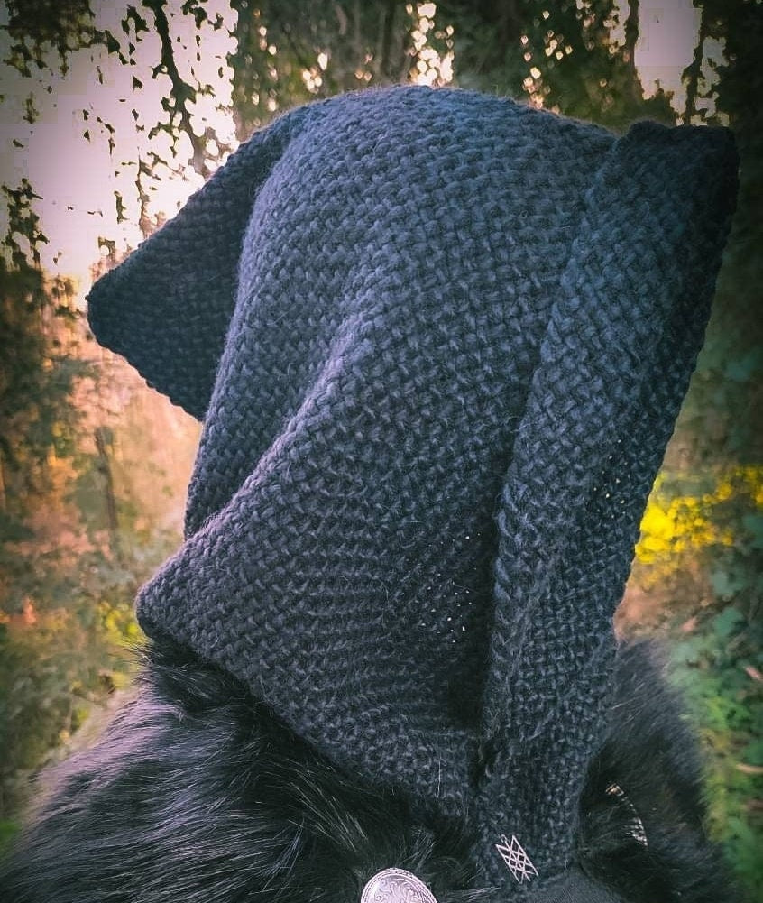 Black Norse Hood, Norse Celtic Witch hoodie