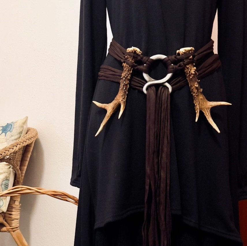 Handmade Norse Antler Belt: Norse Witch Belt