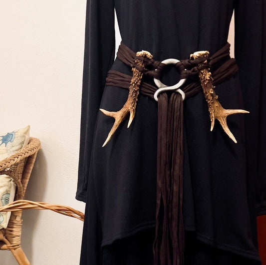 Handmade Norse Antler Belt: Norse Witch Belt