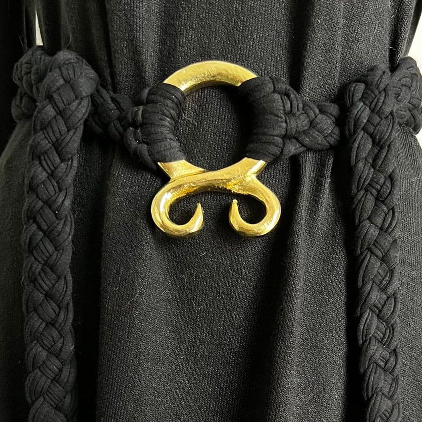 Handmade Norse Troll Cross Belt: Golden Edition, Viking Accessory