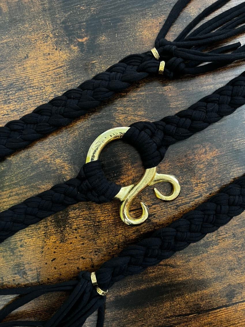 Handmade Norse Troll Cross Belt: Golden Edition, Viking Accessory
