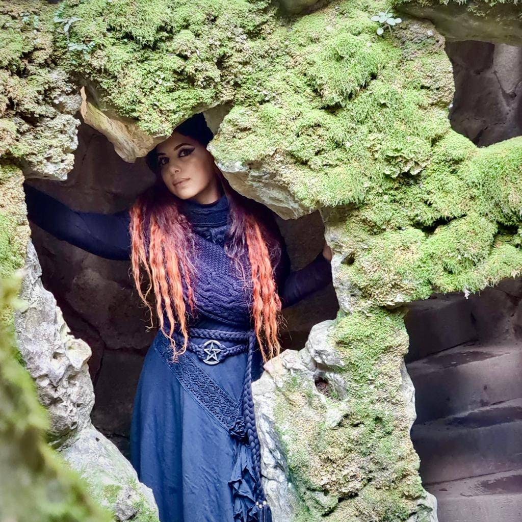 The Elemental Belt, Handmade Pentagram Belt: Gothic Witch Pagan Accessory