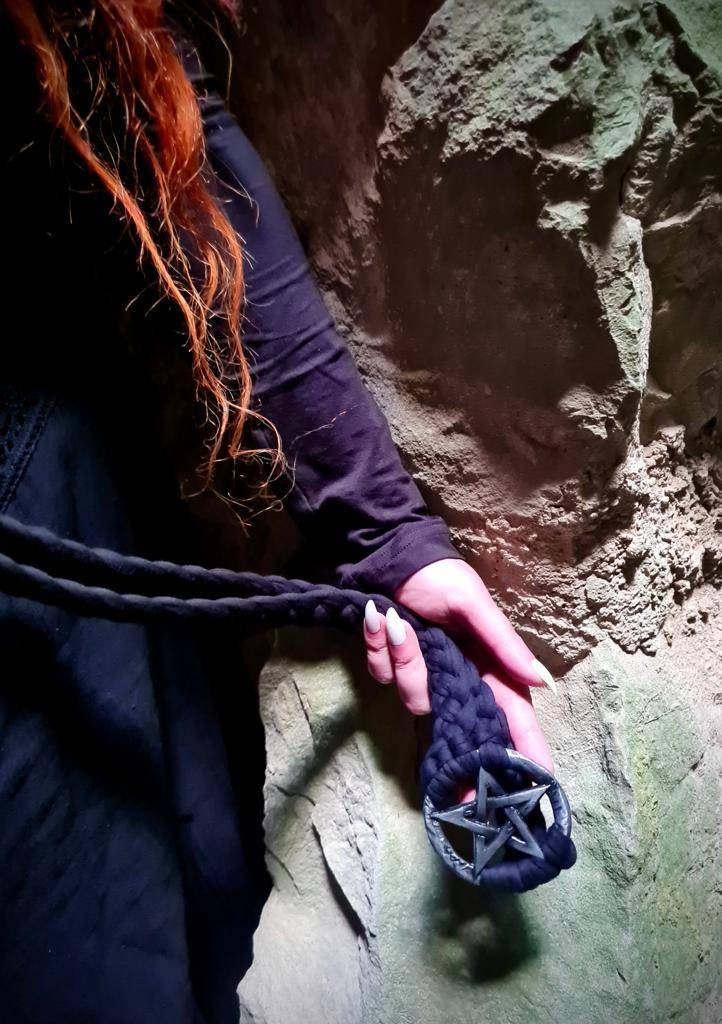 The Elemental Belt, Handmade Pentagram Belt: Gothic Witch Pagan Accessory