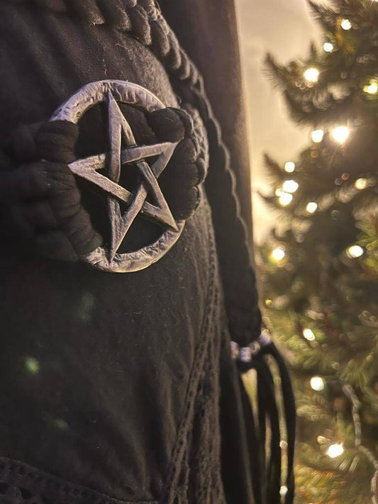 The Elemental Belt, Handmade Pentagram Belt: Gothic Witch Pagan Accessory