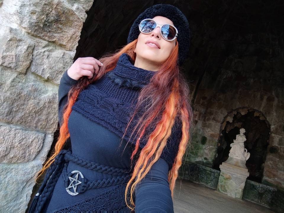 The Elemental Belt, Handmade Pentagram Belt: Gothic Witch Pagan Accessory