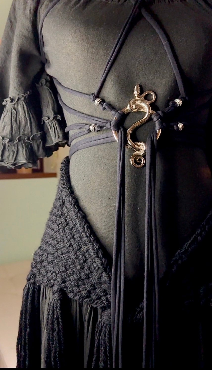 Lilith Serpent Belt Harness: Gothic Pagan Waist Chain