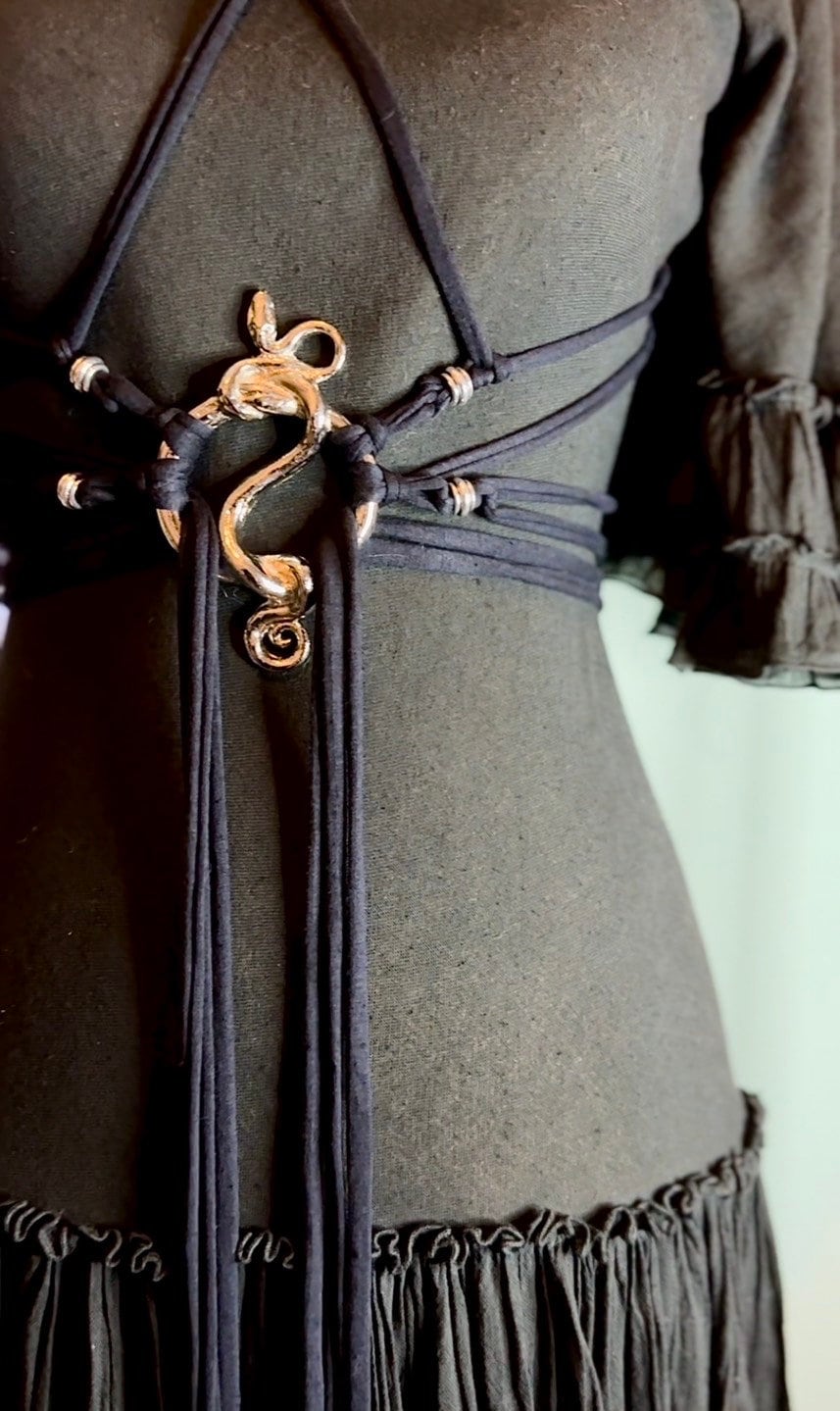 Lilith Serpent Belt Harness: Gothic Pagan Waist Chain