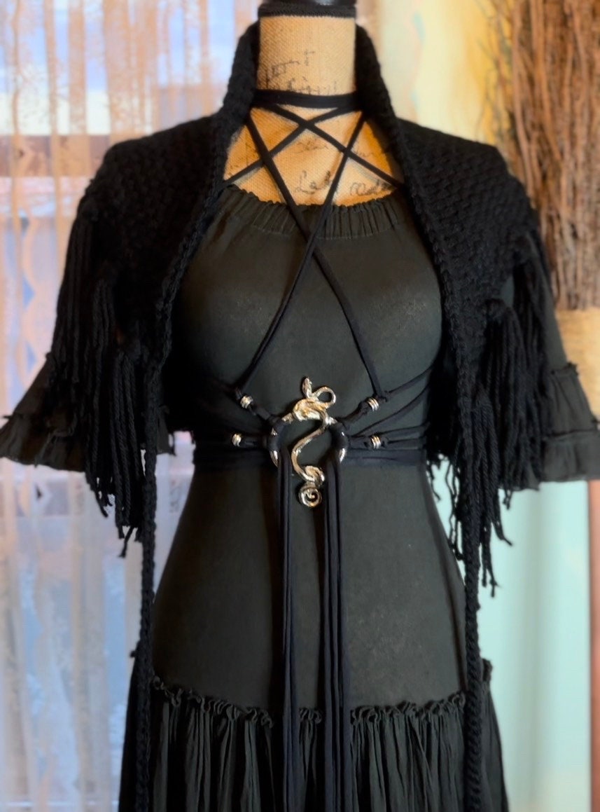 Lilith Serpent Belt Harness: Gothic Pagan Waist Chain