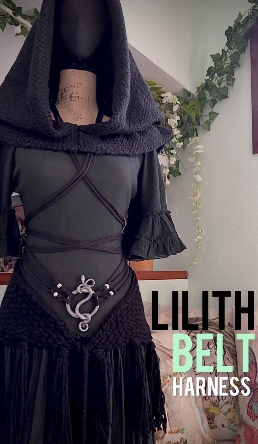 Lilith Serpent Belt Harness: Gothic Pagan Waist Chain