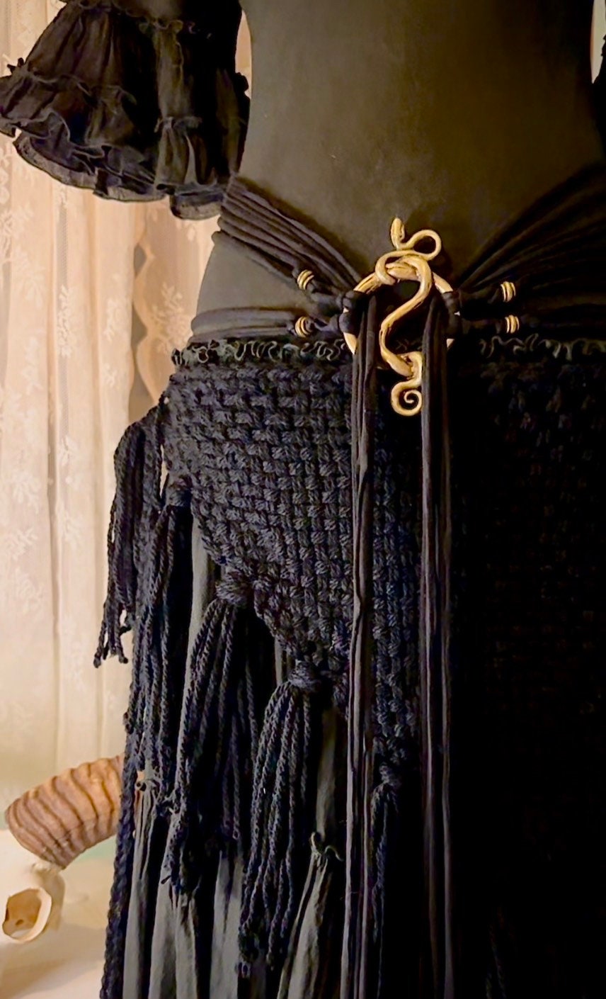 Shadow Weave Shawl Set with Lilith Amulet Harness Belt