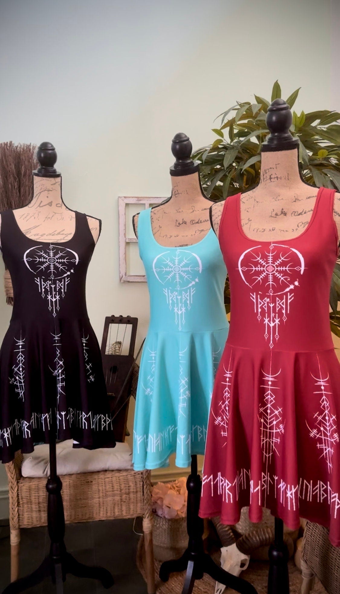 Norse Dreamcatcher Dress, Modern Viking, Casual Viking dress