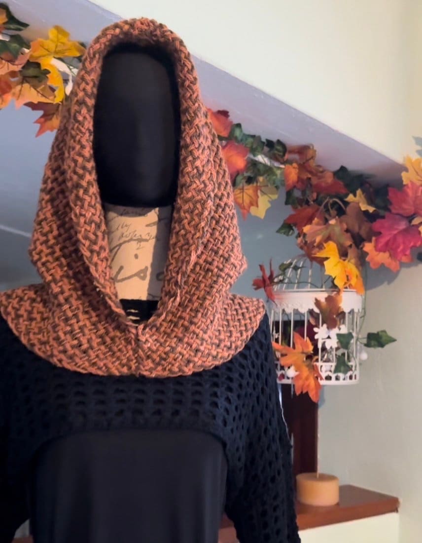 Handwoven Autumn Witch Hood, Samhain Edition