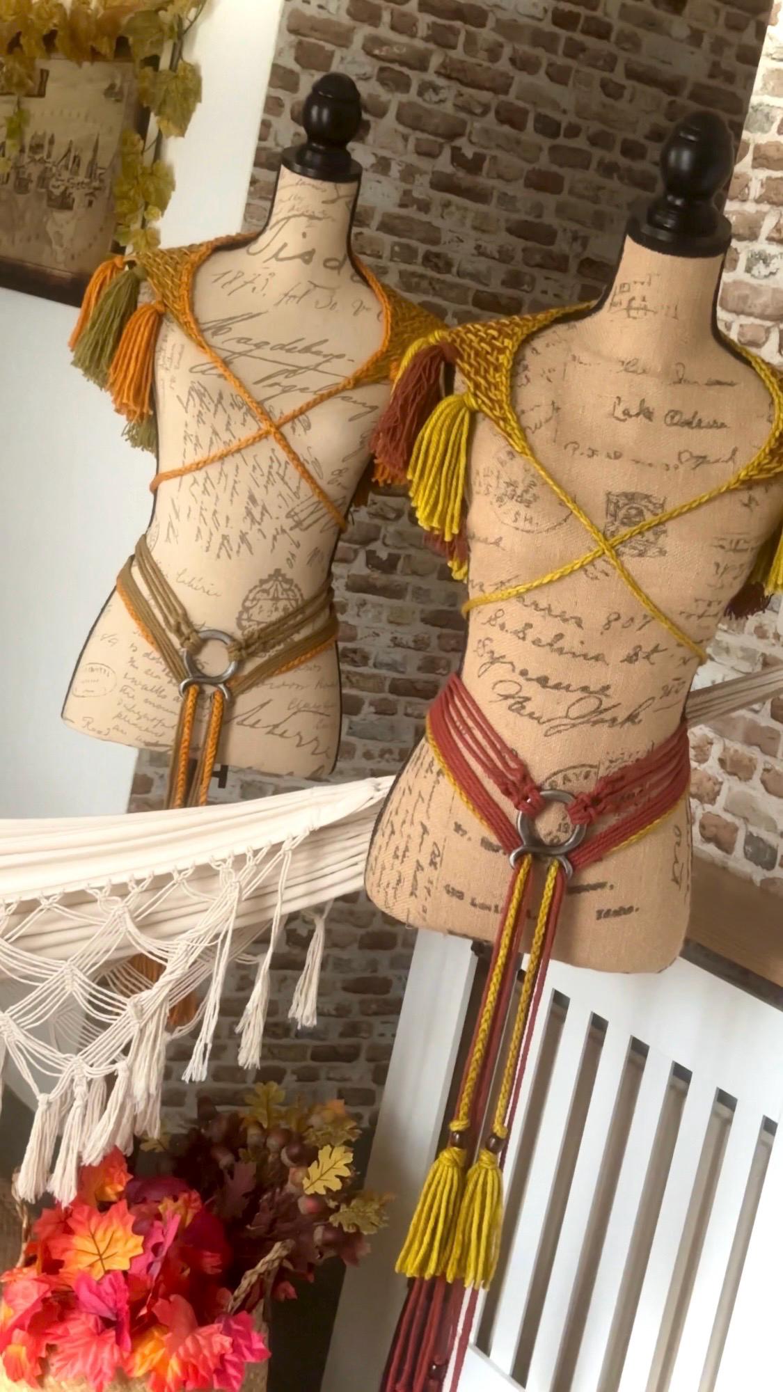 Le Petit Shawl Set Autumn Fairyland, Handmade Maple Leaf Shawl