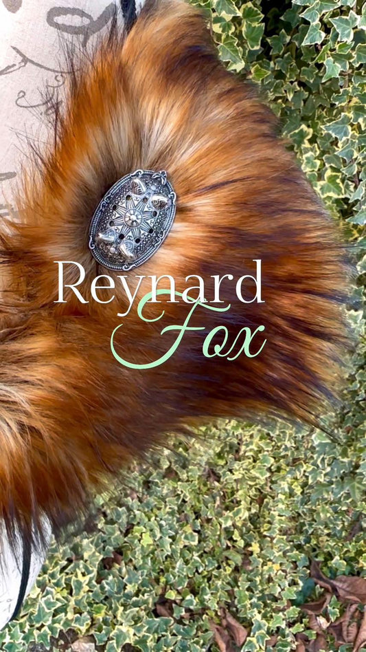 Reynard Fox Vegan Fur Viking Cloak, Celtic Wedding Mantle