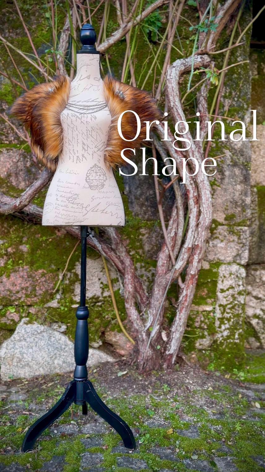 Reynard Fox Vegan Fur Viking Cloak, Celtic Wedding Mantle