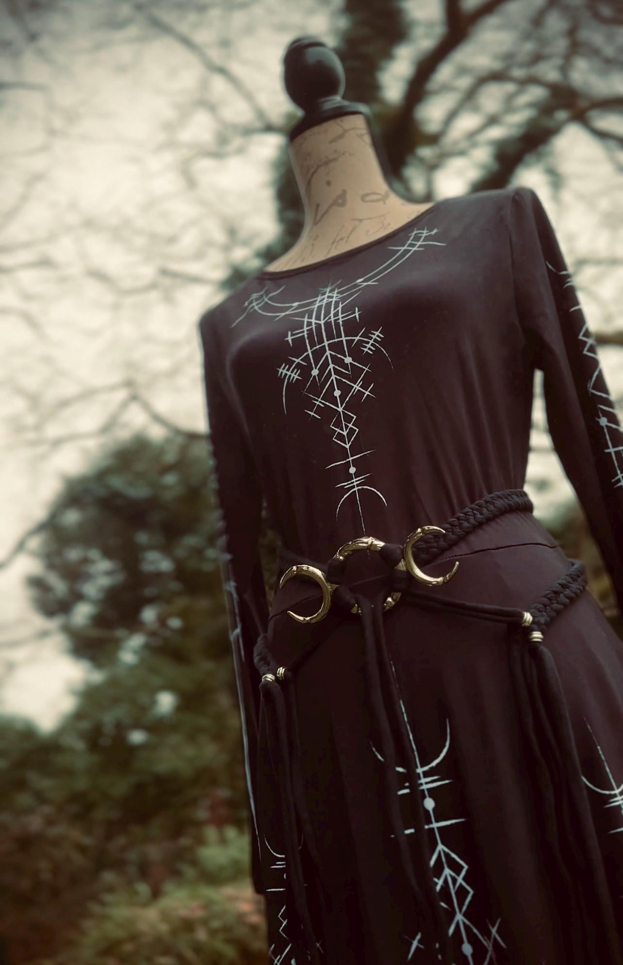 Luna Belt, Triple Moon Goddess Belt: Braided Belt