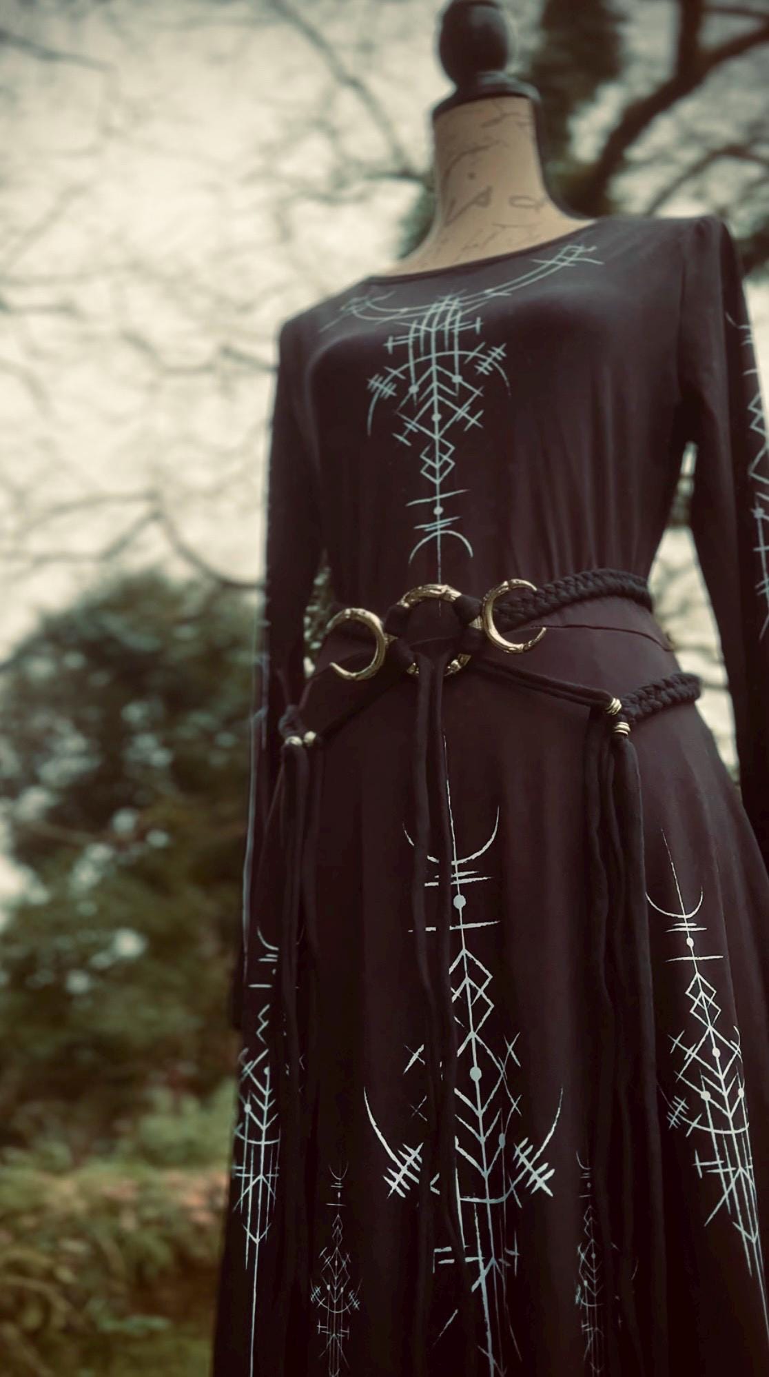 Luna Belt, Triple Moon Goddess Belt: Braided Belt