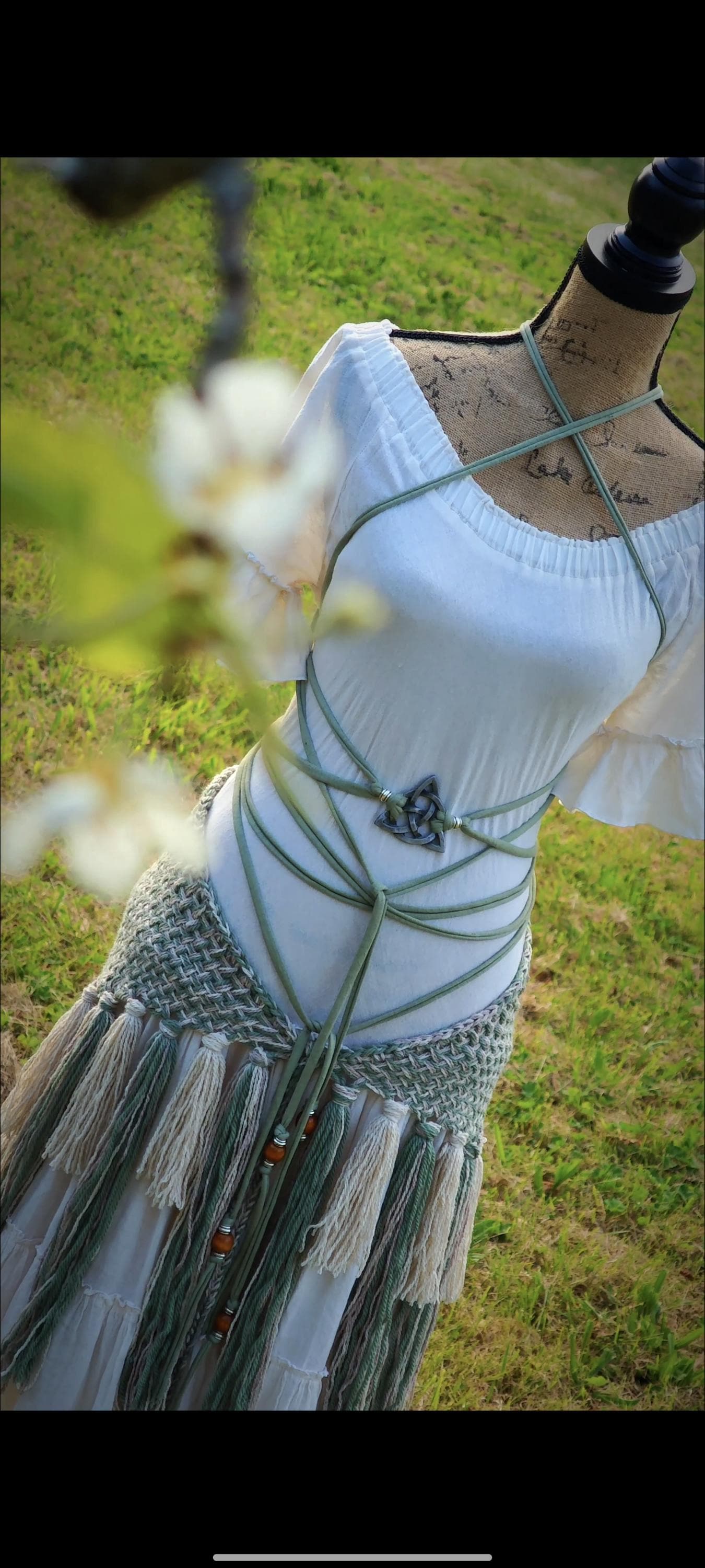 Handfasting Celtic Belt, Triquetra Knot Harness Belt, Pagan Wedding