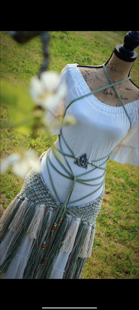 Handfasting Celtic Belt, Triquetra Knot Harness Belt, Pagan Wedding