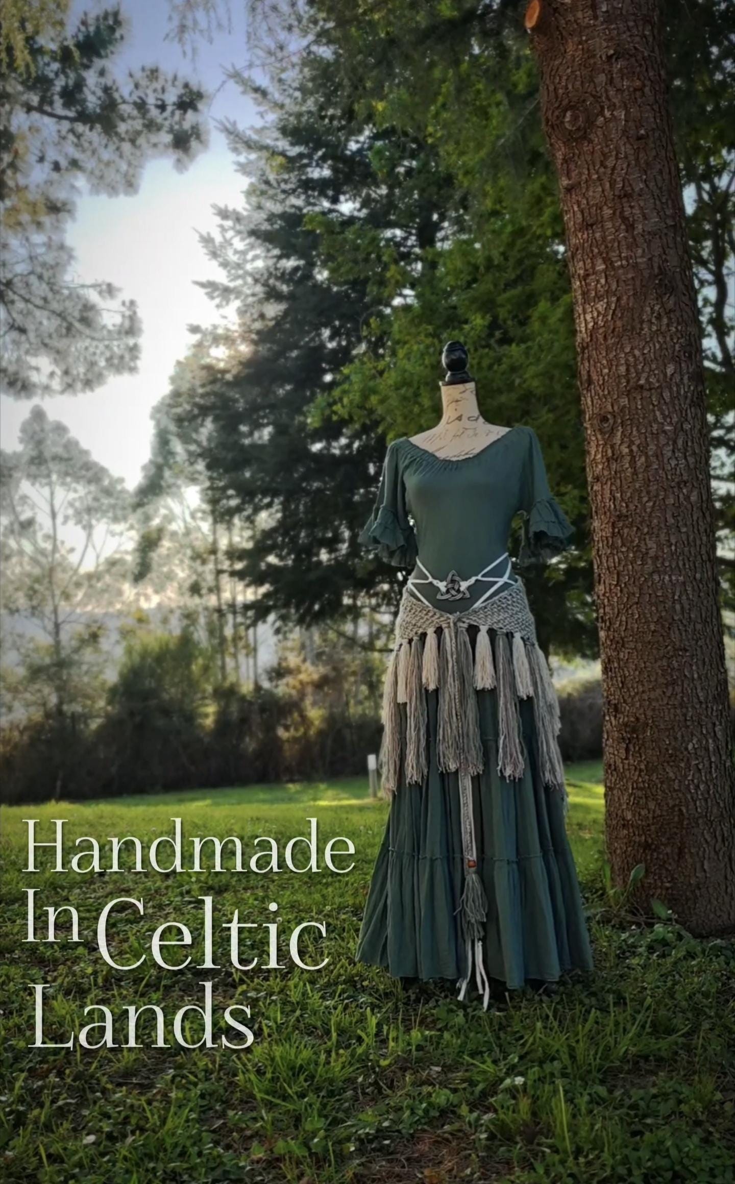 Handfasting Celtic Belt, Triquetra Knot Harness Belt, Pagan Wedding