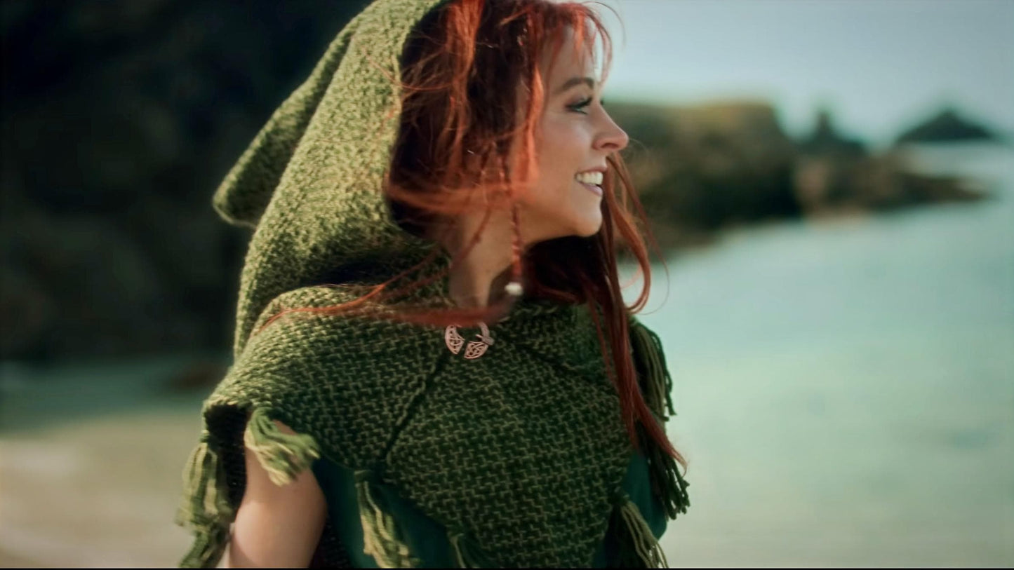 Hand woven Skjoldehamn Hood with Norse Witch Belt option