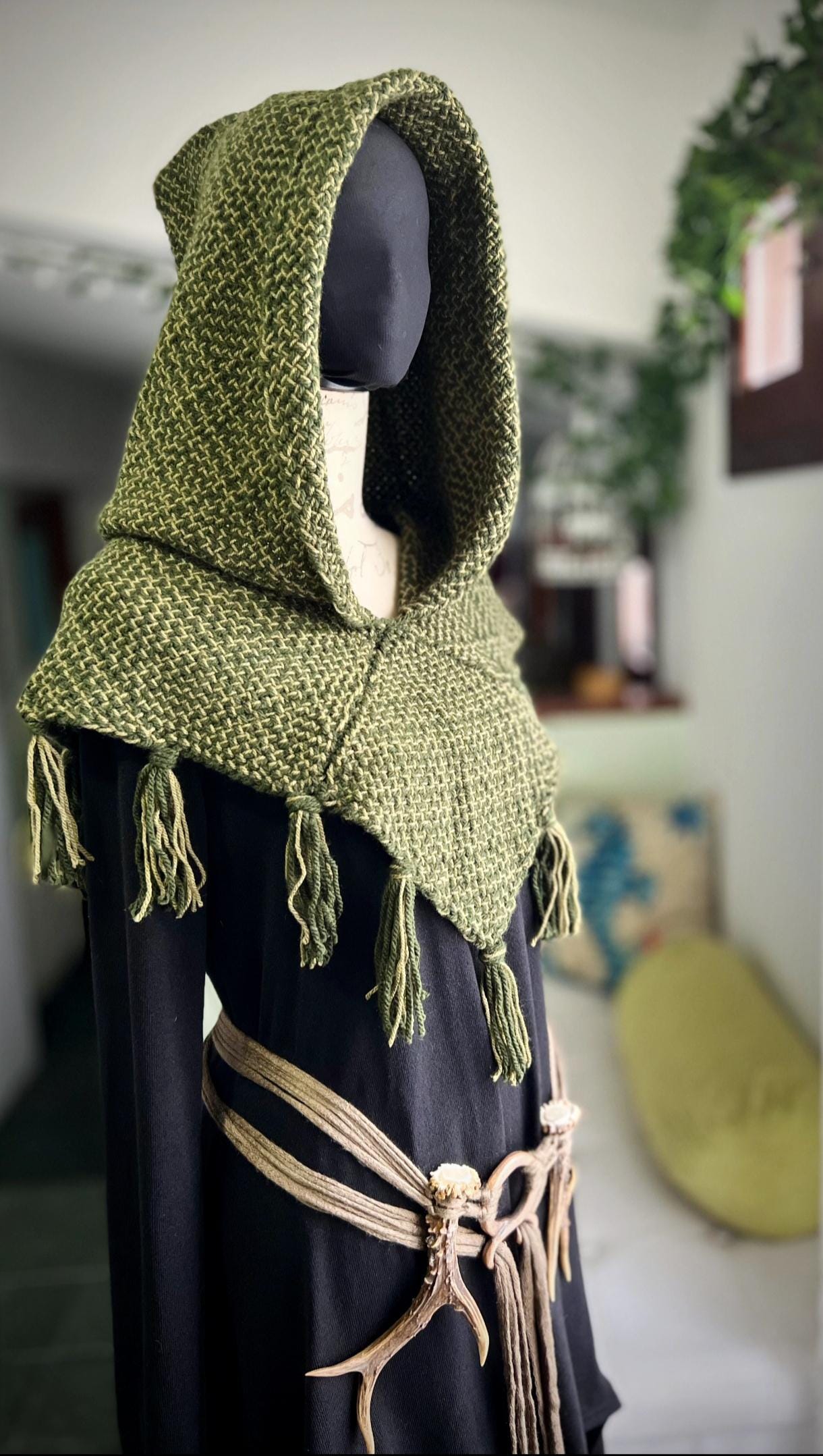 Viking Hood, Handwoven Skjoldehamn, Nordic inspired clothing
