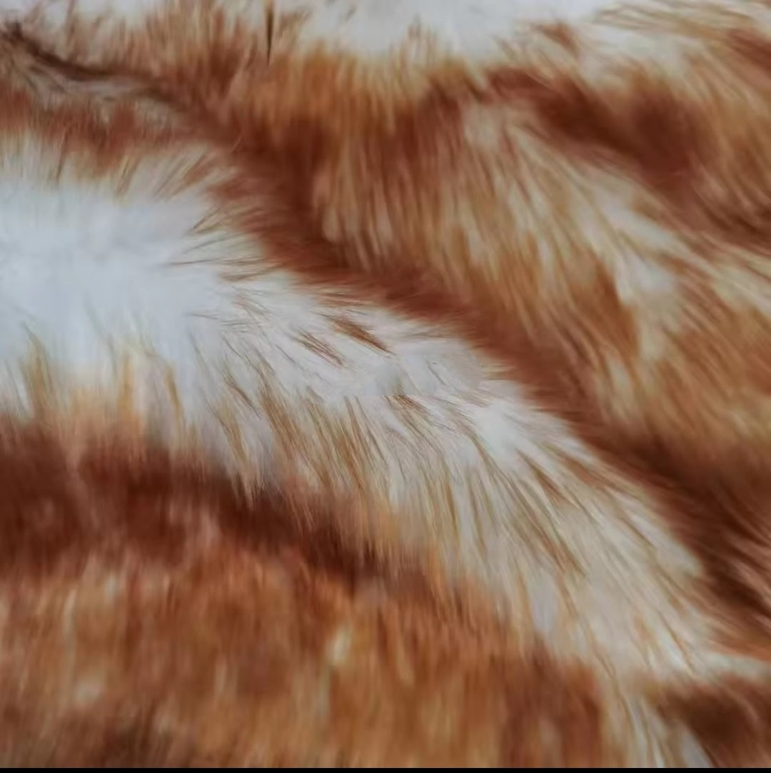Norse Fur Custom for Indu , Viking Wedding Cloak, Norse Bridal Cape with Brooches, New Red Fox color