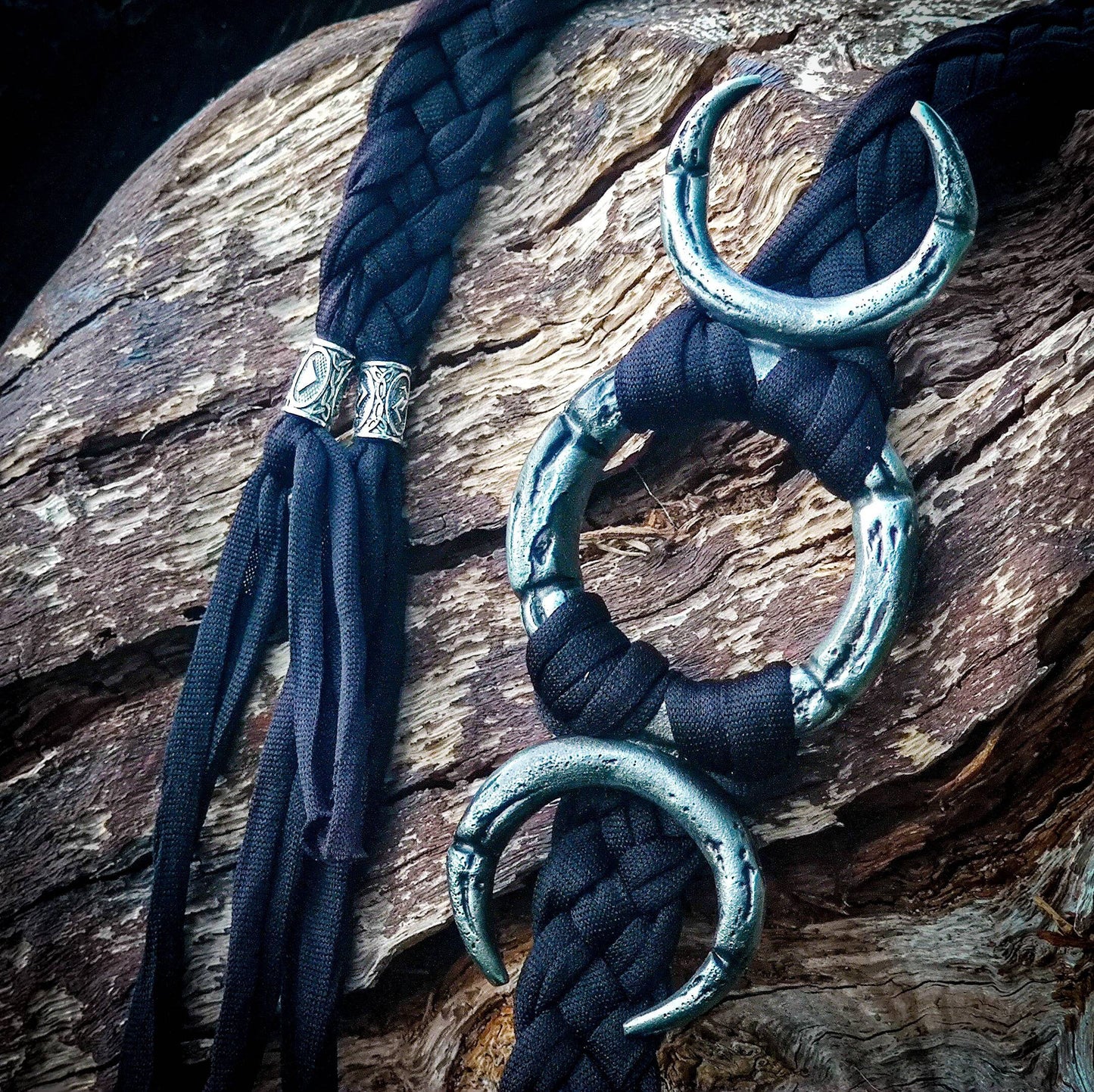 Cooper Moon Goth Belt, Witch Belt, Moon Belt, Luna Belt, Custom order for Faye