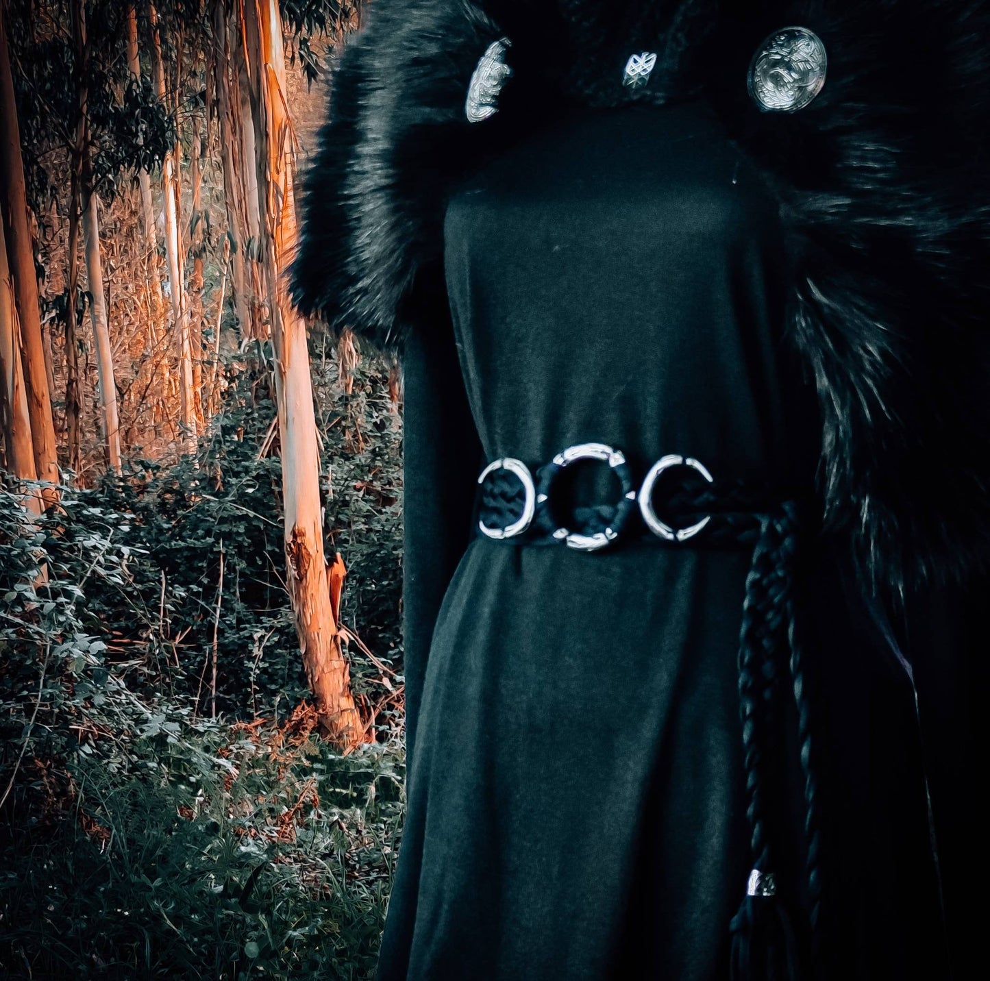 Cooper Moon Goth Belt, Witch Belt, Moon Belt, Luna Belt, Custom order for Faye