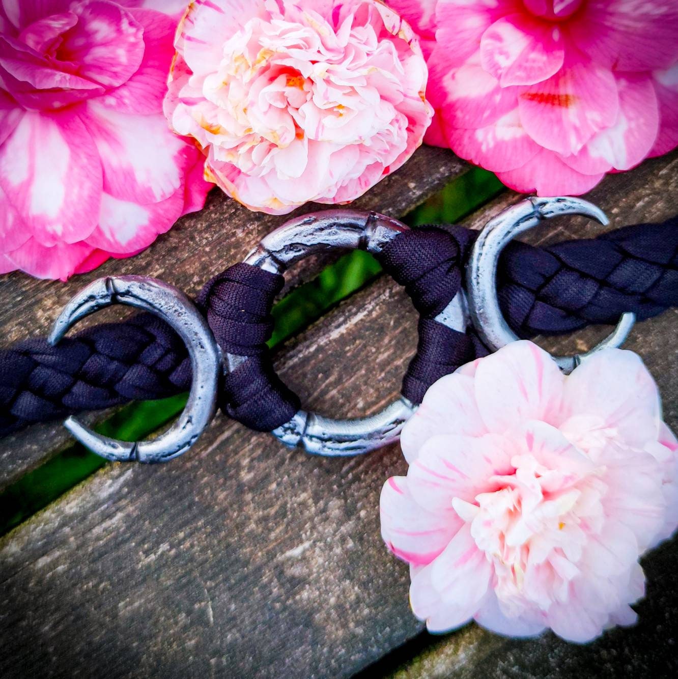 Cooper Moon Goth Belt, Witch Belt, Moon Belt, Luna Belt, Custom order for Faye