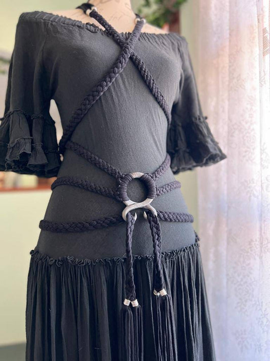 Freya Harness,Viking Wedding, Norse Wedding, Norse Harness,  Freya Dress, Viking Belt, Norse belt, Norse Witch Belt, Celtic Wedding, Harness