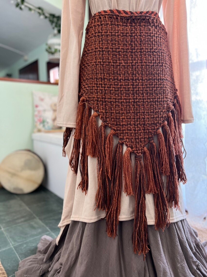Autumn Witch, Norse Shaman Shawl, Norse Pagan Shawl, Nordic shawl, Norse shaman, Viking wedding, Nordic wedding, Larp wedding, Handfasting